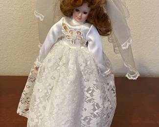 Vintage Porcelain Bride Doll