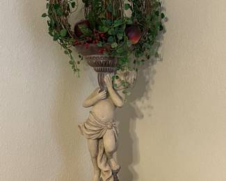 Large Resin Angel Vase