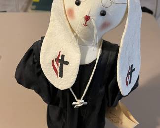 Vintage Gingerbreadland Preacher Rabbit Doll