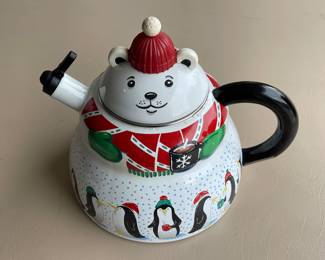 Vintage Roschko Polar Bear Whistling Tea Kettle