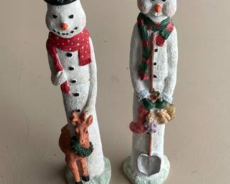Vintage Pencil Snowman Couple