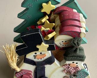 Vintage Snowman Coaster Set
