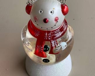 Vintage Snowman Snow Globe