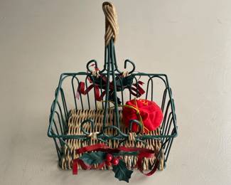 Vintage Metal Christmas Basket
