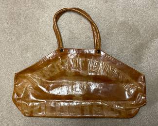 Vintage Small Handmade Leather UT Vols Tote