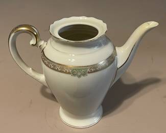 Vintage Hohenburg German Teapot w/ Gold Floral Band