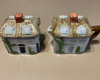 Vintage Cottage Ware Cream and Sugar