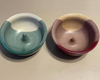 Vintage Studio Art Pottery Ring Holders