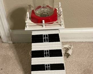 Vintage Lighted Wooden Lighthouse