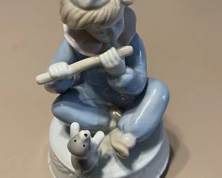 Vintage Mexico Paul Sebastian Porcelain Clown Music Box