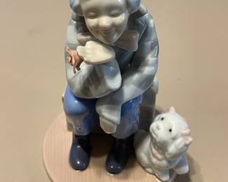 Vintage Design Daydreaming Porcelain Clown