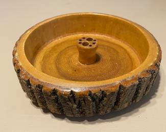 Vintage Wood Nut Bowl