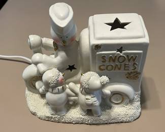 Vintage JCPenney Lighted Porcelain Snowcone Accent Light