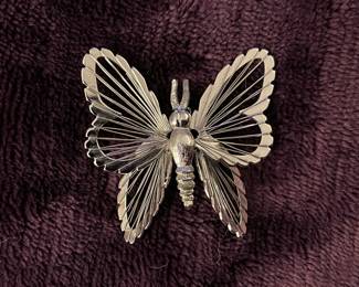 Vintage Monet Art Nouveau Butterfly Brooch
