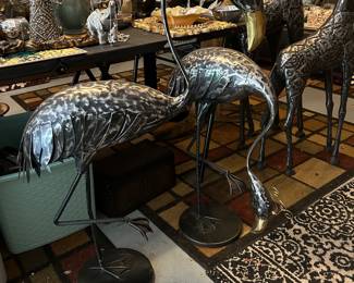 	#23	Metal Flamingos set of 2 3' H & 2'.5"H	 SOLD				