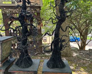 	#35	Pair of 6ft spooky trees in containers 	 SOLD			