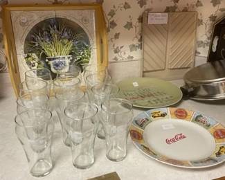 coke plastes and glasses