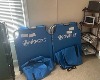 cots and corner shelf with senior clocks