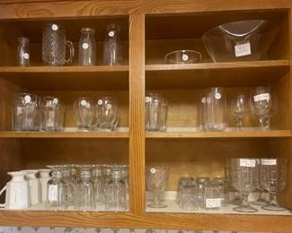 glass in kitchen cabinet
