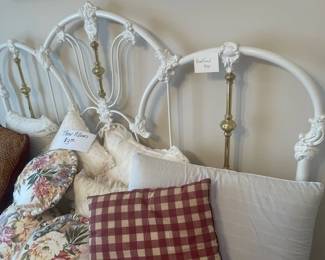 headboard and pillows in guest room