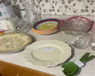 items under kitchen cabinets next to outside wall