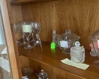 looking inside cabinet in dining area