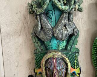 Baruca Mask Hand Carved Costa Rica