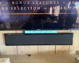 Samsung 74" Smart TV,&nbsp; Martin Logan Motion SLMXL Wall Mount Speakers