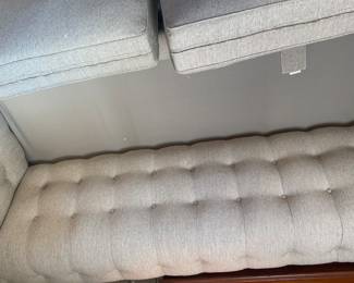 Cream colored square Surray Sofa's 8.5'