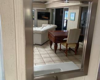 Metal framed mirror 28 X 22