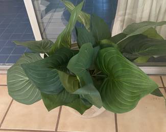 Faux Hosta in pot 21"