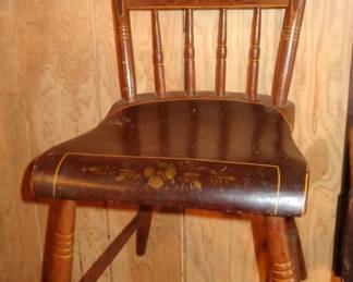 Antique painted country Windsor chair