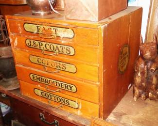 J&P Coats spool cabinet 