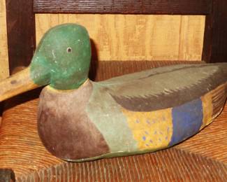 Vintage painted canvas decoy