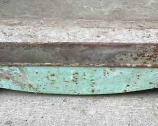 Antique cast iron wagon wheel water trough