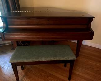 Baby Grand Piano and Bench