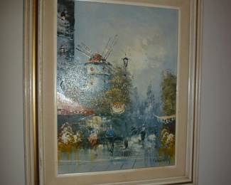 Signed Gammy Oil Painting Paris Scene