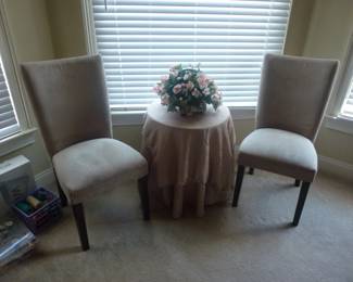 Parsons Chairs & Table