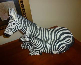 LARGE ZEBRA FIGURINE