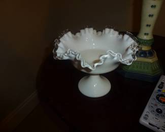 FENTON RIBBON DISH