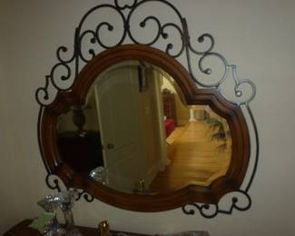 IRON & MAHOGANY MIRROR