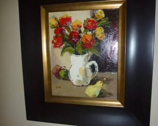 FRAMED OIL PAINTING SIGNED PITT