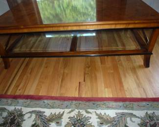 ADAC DESIGNER MAHOGANY MARQUETRY COFFEE TABLE