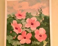 Acrylic Hibiscus Painting