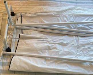 Covered Clothing Rack On Wheels 45L X 19D X 62H Inches And Additional Covered Hanging Tote