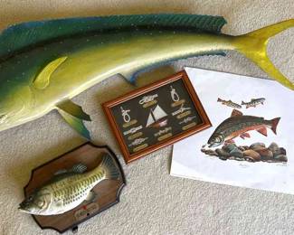 Large MahiMahi Wall Hanging, Billy Bass, More