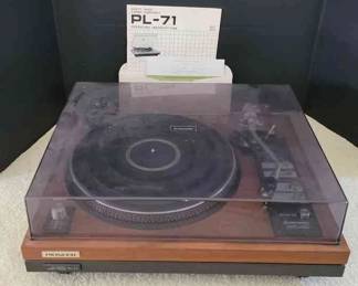 Pioneer PL71 Direct Drive Turntable W Paperwork Powers On