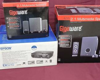 Epson TV Projector And Speakers
