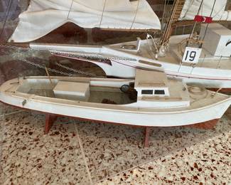 Smaller boat — a draketail model — (drake is a duck) - is a classic historical crabbing boat on the Eastern Shore of Md. Named Miss Mary (common for Eastern shore Watermen to name their boats after a woman (mother, mom, sister, wife, daughter