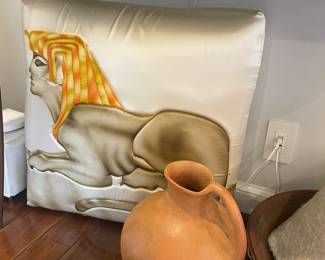 Now $20. Was $40. Medium size clay jug. 12" diameter and 15"h.